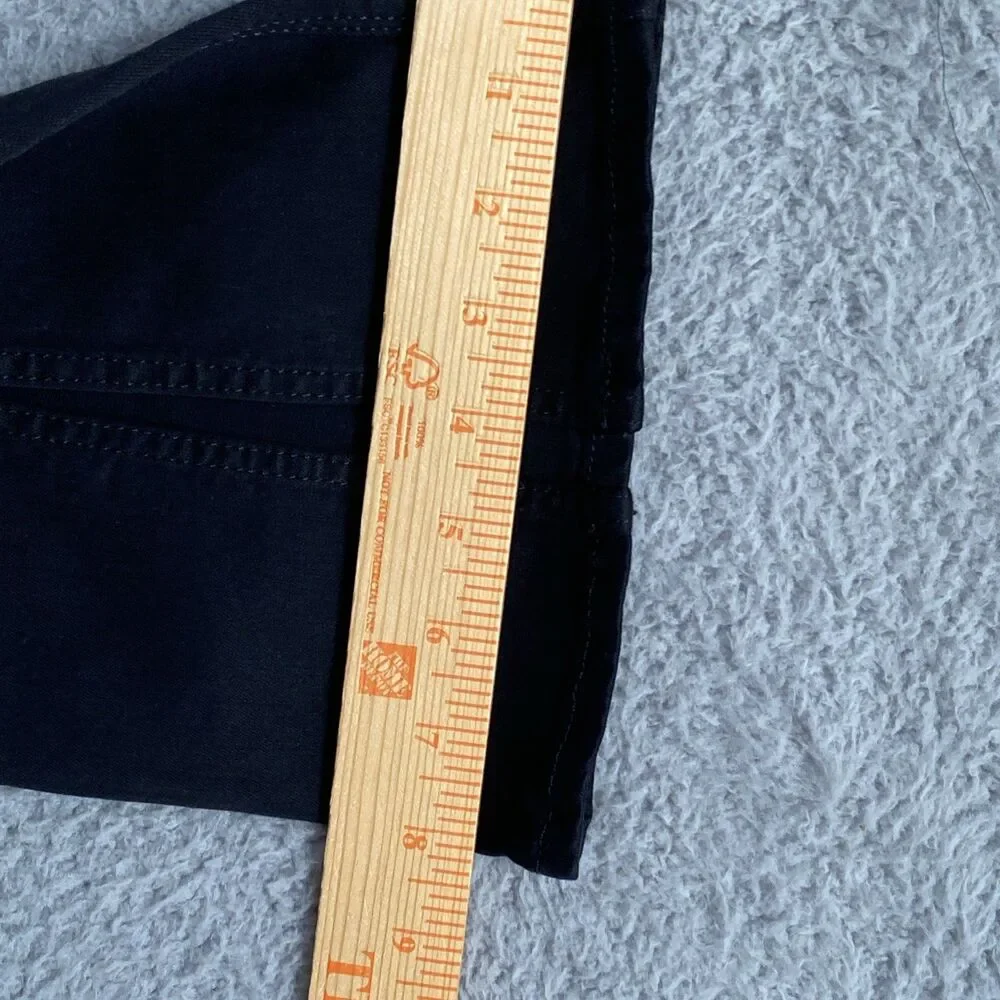 7 For All Mankind Jeans Womens 27x32 Kimmie Straight Leg Split Hem Black Jeans